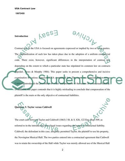 Contract Law in the USA