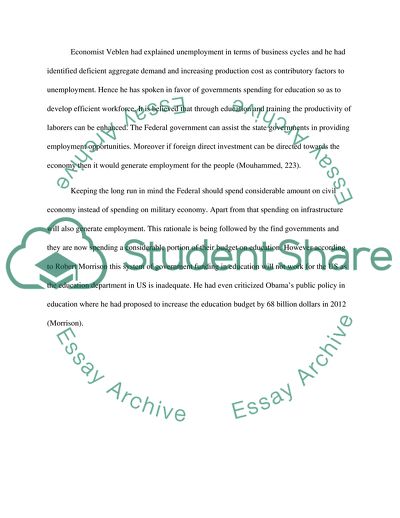 Public policy question related to a macroeconomic indicator such as unemployment