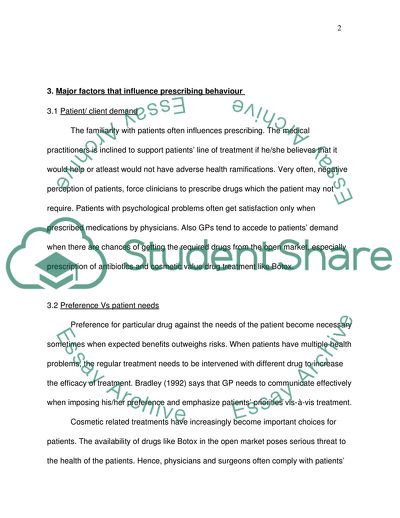 Prescription As a Part of Medical Practice