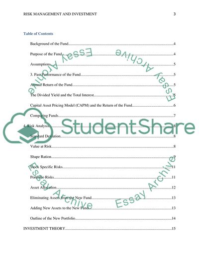 Risk Management and Investment of Investment Trust Fund