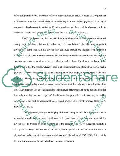 Eriksons Theory of Child Development