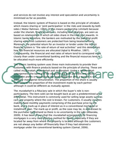 Islamic Banking and Finance in a Global Economy