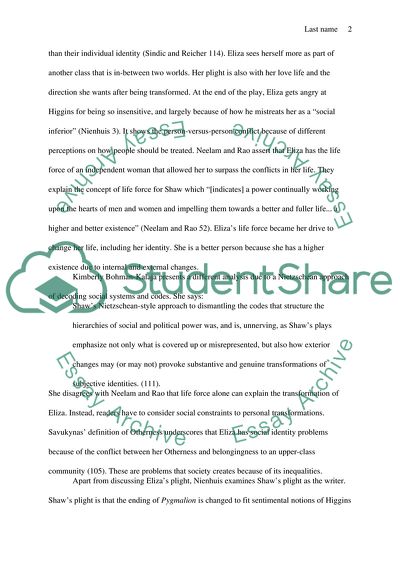 Pygmalions Various Conflicts