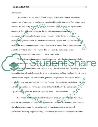 SOX Section 404 Consulting