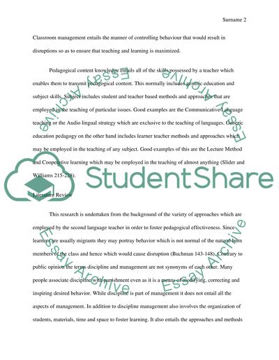 Strategies and Methods for Effective Class Management