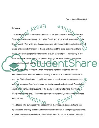 Psychology of Diversity