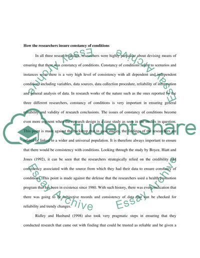 Controlling for Extraneous Variables