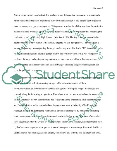 Case study, Greener Pastures The Launch of StaGreen by HydroCan