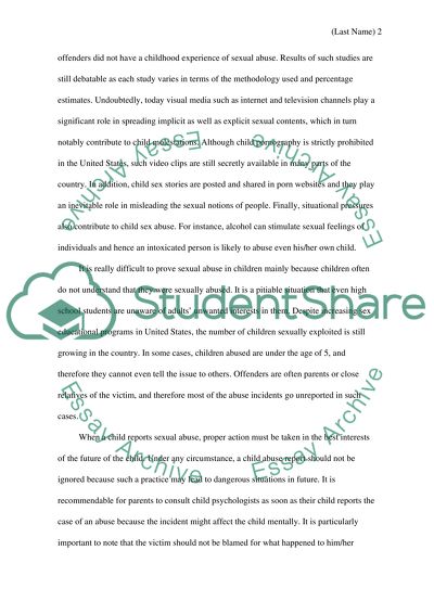 Sexual Abuse in Children