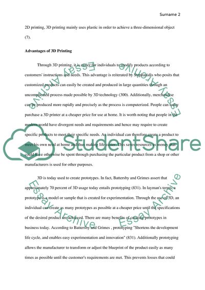 Advantages and Disadvantages of 3D Printing