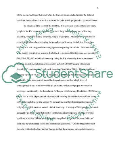 Transitioning From Childhood To Adult With Learning Disabilities