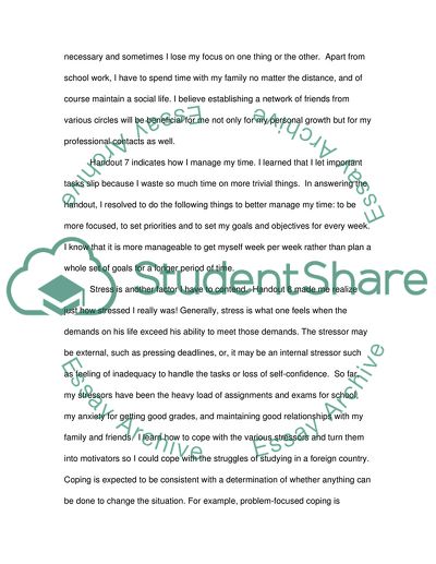 Personal, Academic, and Career Effectiveness