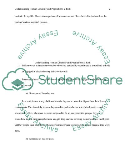 Understanding Human Diversity and Populations at Risk