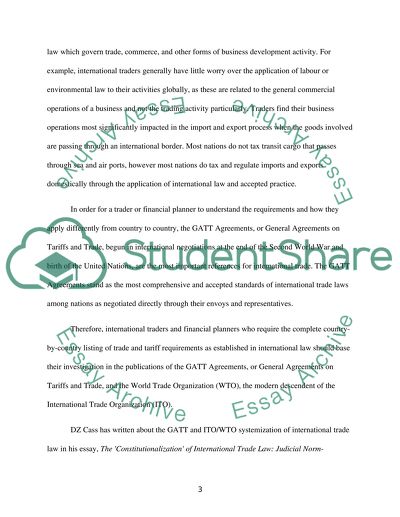 The Importance of International Law to International Traders