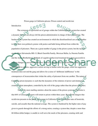 Prison Gangs in California Prisons