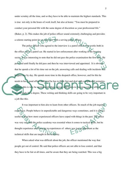 Police Officer Research Paper