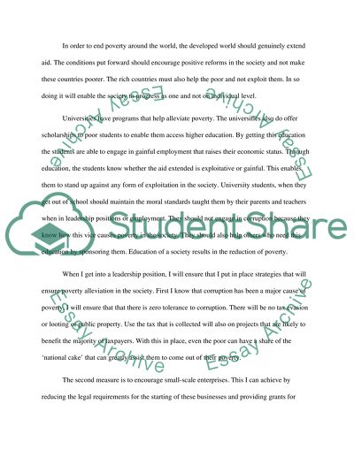 Poverty as a Global Disaster