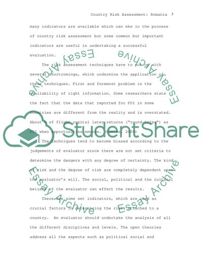 Country Risk Assessment: Romania