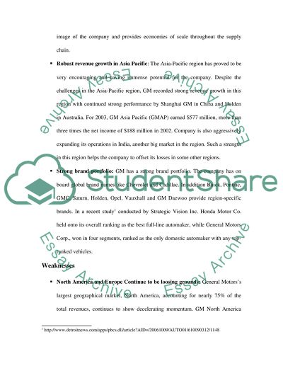 Strategic management (General Motors)