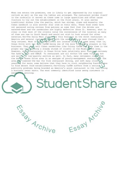 Cost Control Methods of a Food Service Restaurant