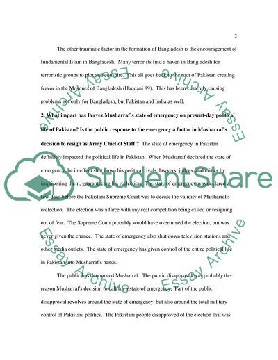 The Breakaway of East Pakistan