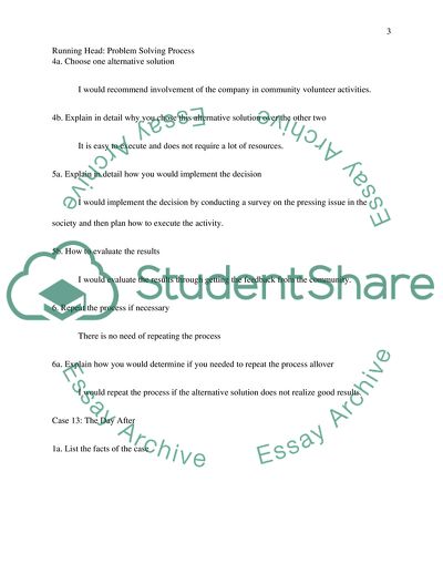 Problem Solving Process