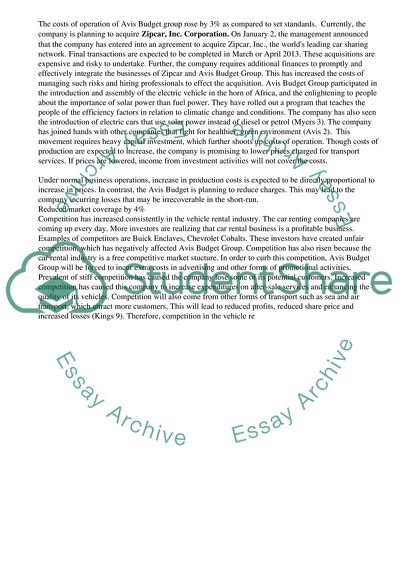 Problem indicators of Avis Budget Group