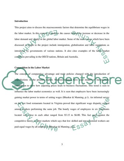 Competition in the Labor Market