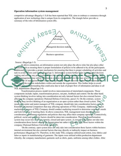 Operation Information System Management