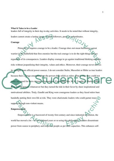 What itTakes to be a Leader