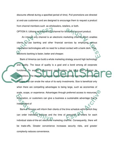 Bank of america essay
