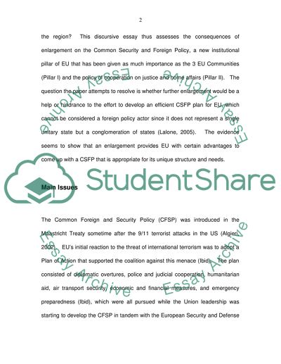 Consequences of European Union Enlargement