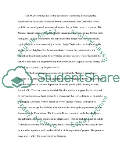 Civil Rights vs. the NSA Surveillance Program