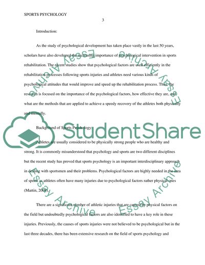 Psychological Factors in Sports Rehabilitation