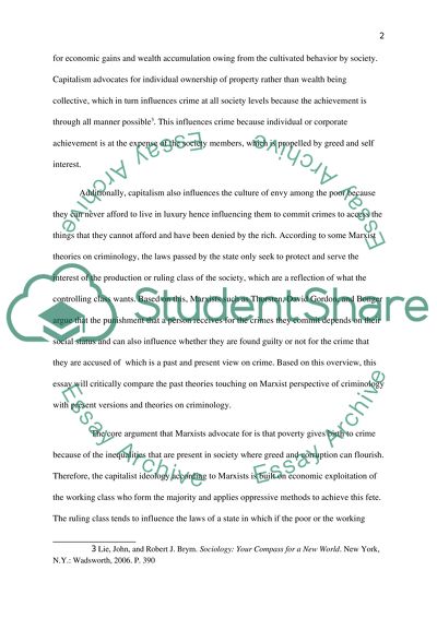 Criminology past and present