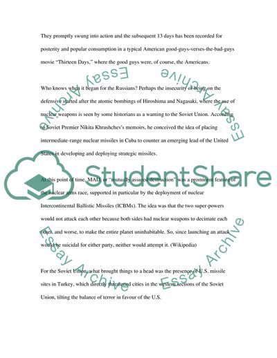 The Missile Crisis in the US and Cuba