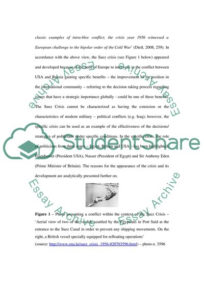 To What Extent Was the Conclusion of the Suez Crisis Based on the Work of Eisenhower