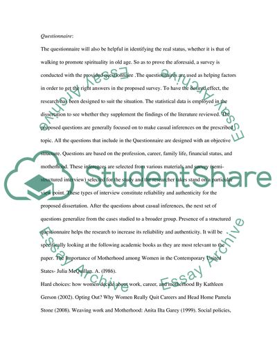 Research Methods: Career and Motherhood