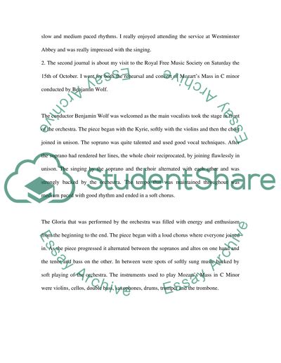 Five Concert Journals