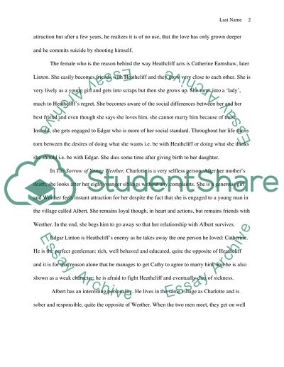 Wuthering Heights and the Sorrow of Young Werther