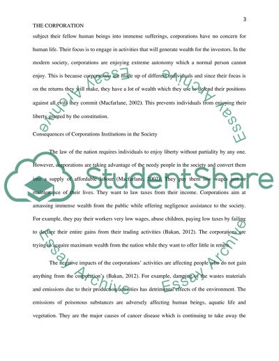 The Influence of Corporations in the Modern Society