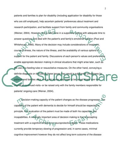 Legal and Ethical Issues on Patients with Dementia