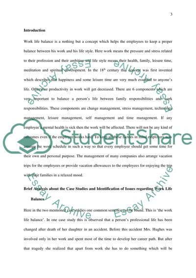 Work Life Balance In The Global Human Resource Management