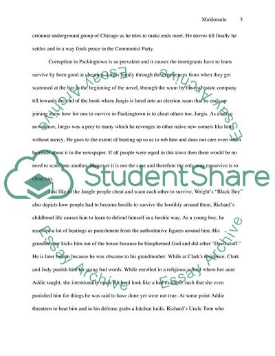 The Jungle by Sinclair and The Black Boy by Writes