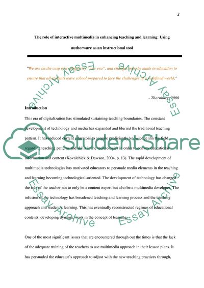 The Role of Interactive Multimedia in Enhancing Teaching and Learning