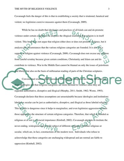 William Cavanaugh, The Myth of Religious Violence