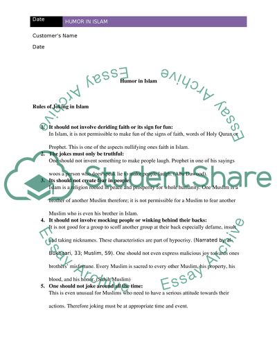 Role of Humor in Islam