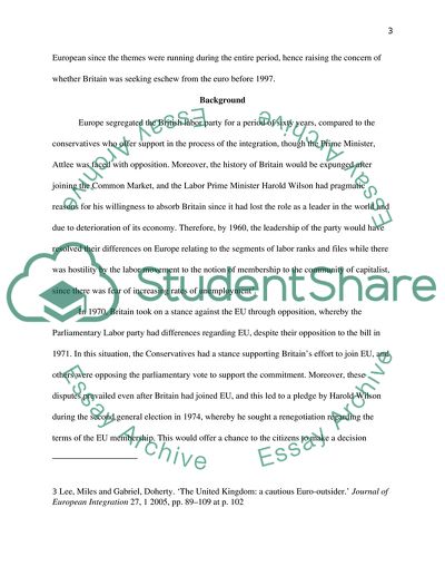 A Step Change in Britain Relationship with the EU