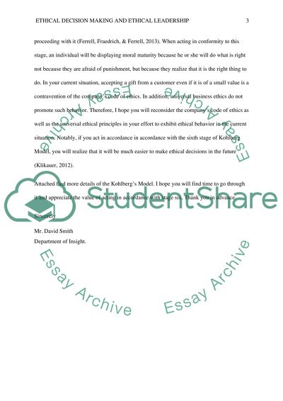 Ethical Decision Making and Ethical Leadership