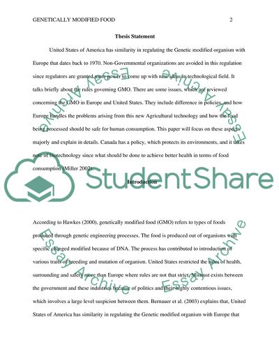 Genetically Modified Food